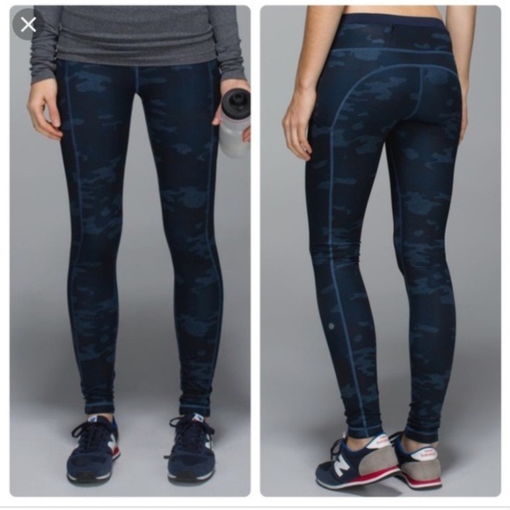 Rare Lululemon Speed Tight Blue Camo Leggings